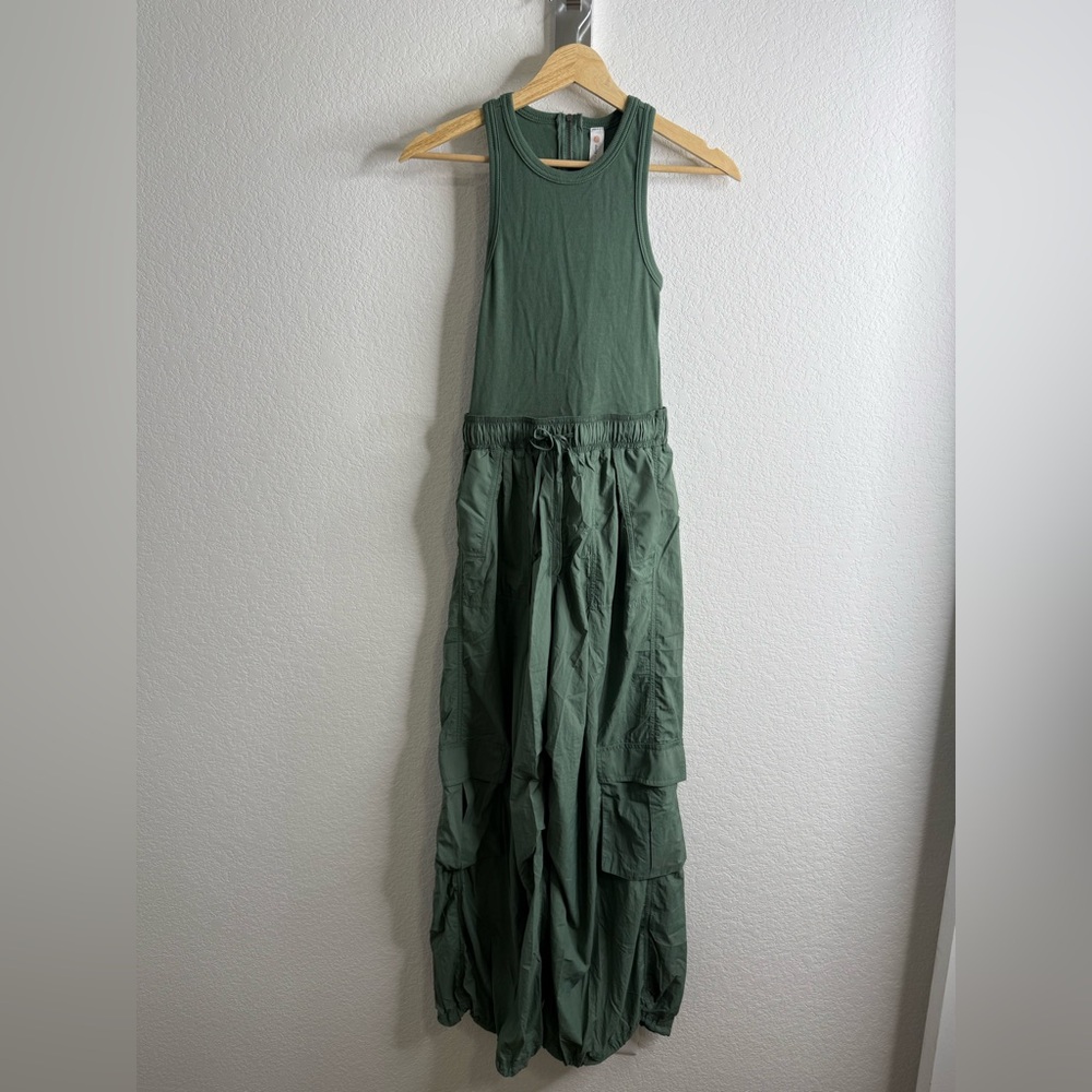Anthropologie Olive Green Utility Jumpsuit - Picture 8 of 16